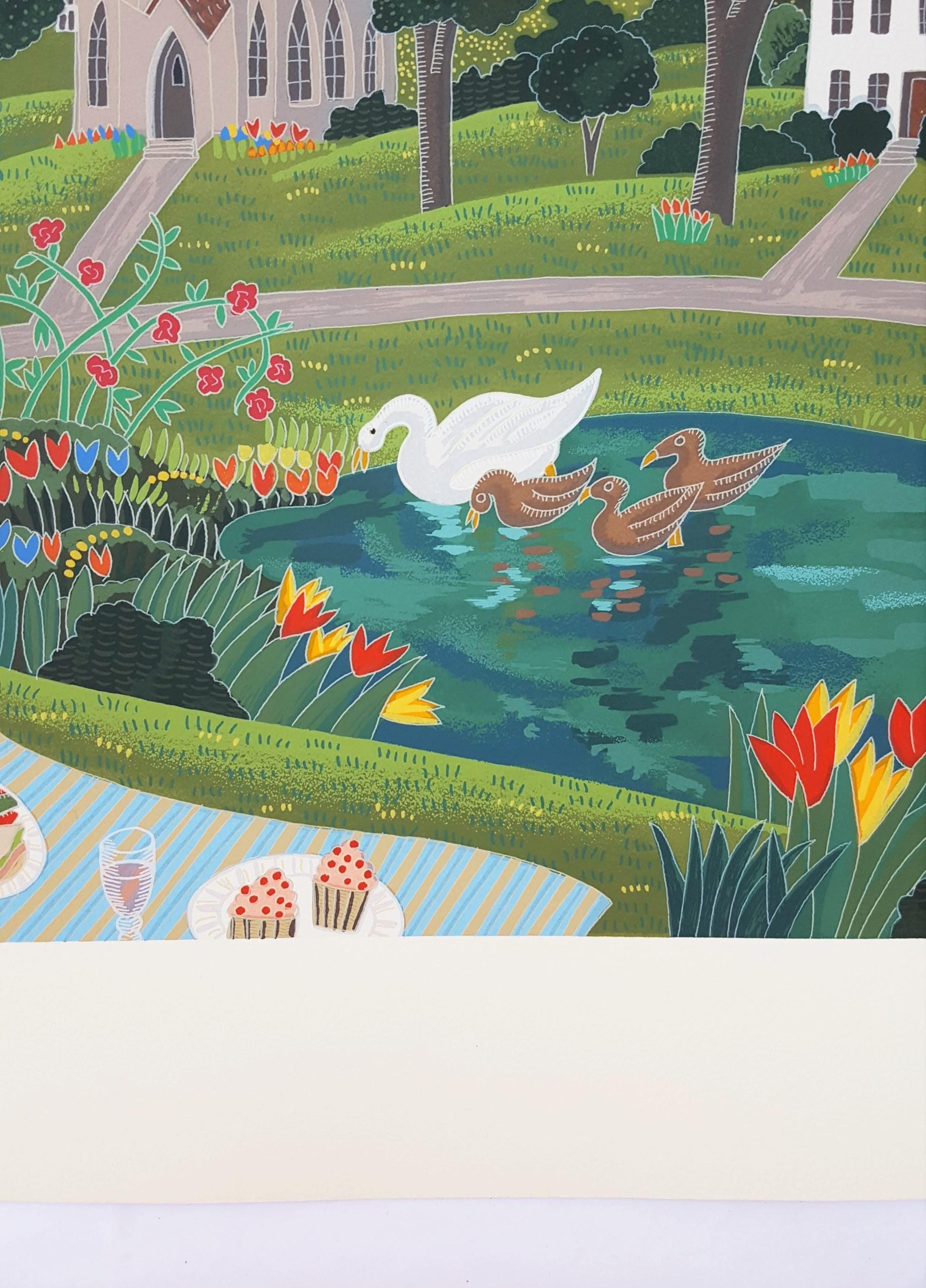 An original signed screenprint on Somerset cream wove paper by American artist Thomas McKnight (1941-) titled 