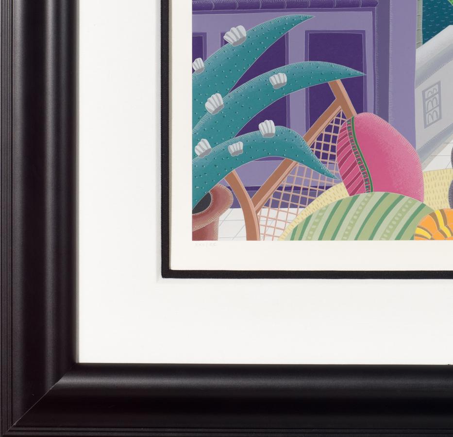 Jaipur Lake Pavilion ist eine Serigrafie auf Papier im Format 24 x 27 Zoll, signiert 