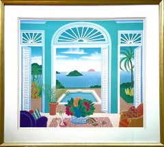 Mustique, Framed Silkscreen by Thomas McKnight