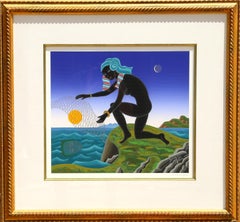 Nubian Fisherman, Pop Art Screenprint by Thomas McKnight