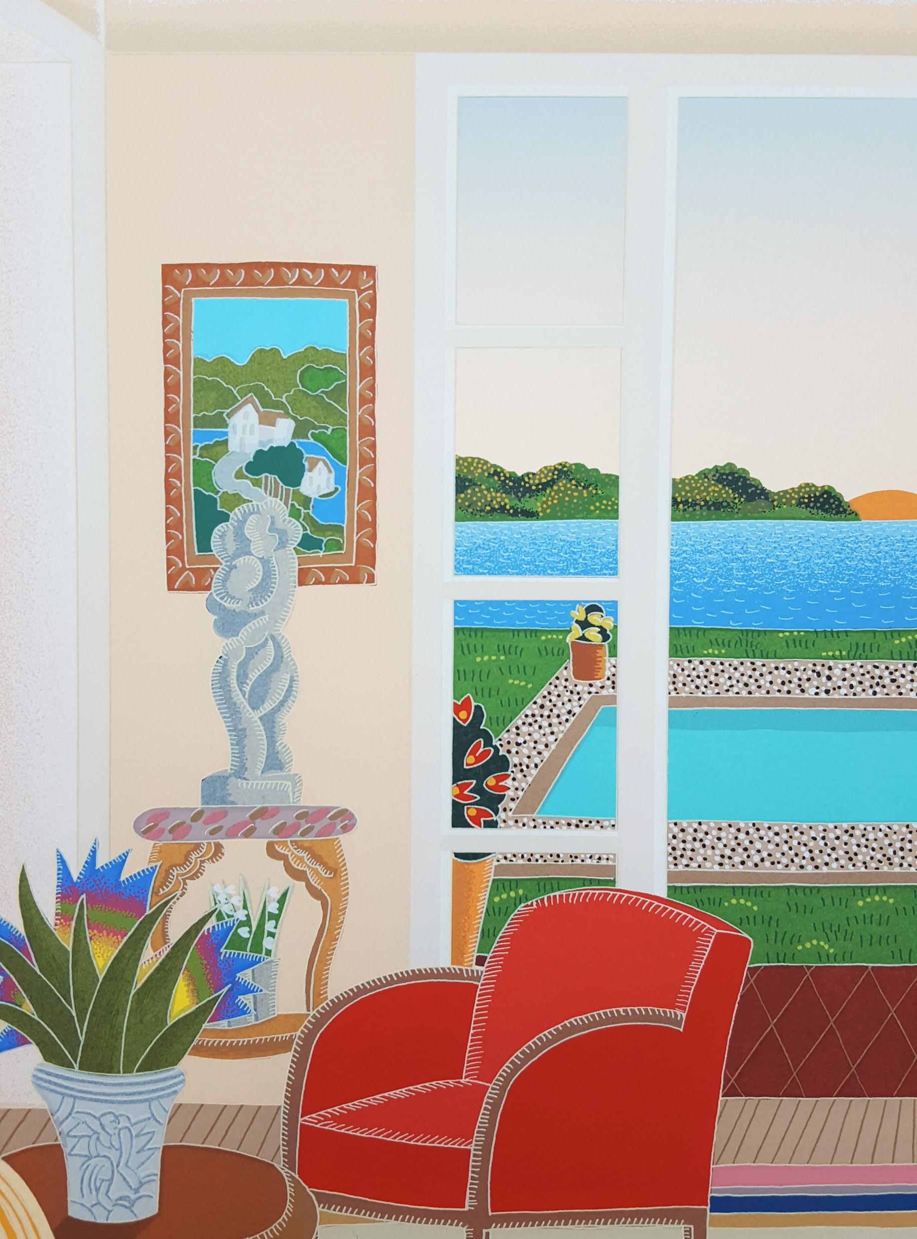 Sag Harbor /// Contemporary Thomas McKnight Screenprint Hamptons NY Modern Art For Sale 10