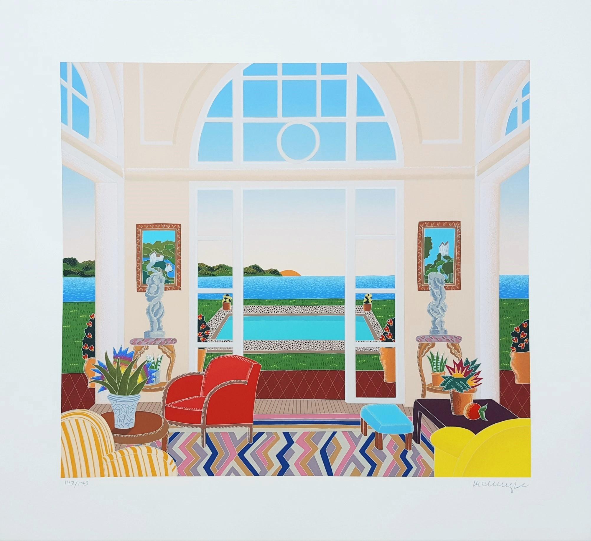 Sag Harbor /// Contemporary Thomas McKnight Screenprint Hamptons NY Modern Art For Sale 1