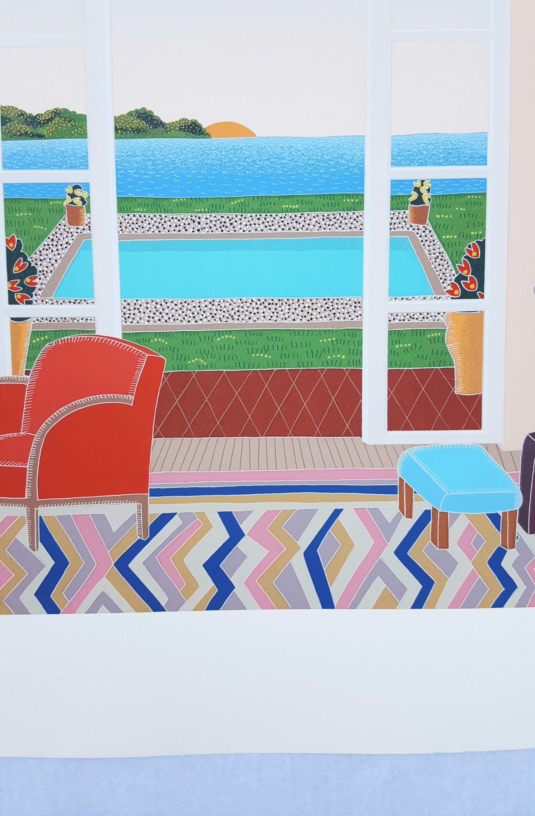 Sag Harbor /// Contemporary Thomas McKnight Screenprint Hamptons NY Modern Art For Sale 7