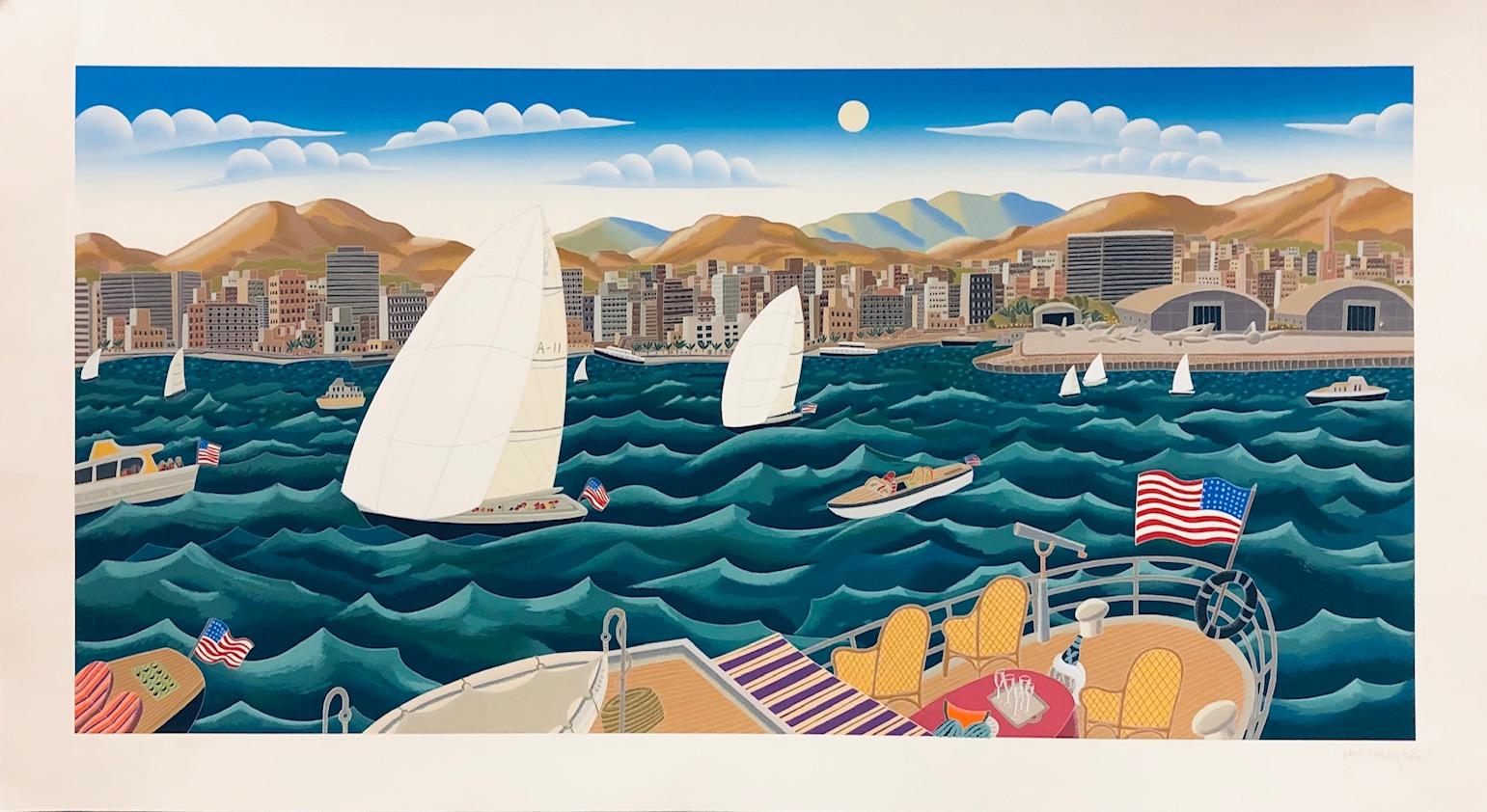 San Diego-Limited Edition Serigraph, Signed by Artist - Print by Thomas McKnight