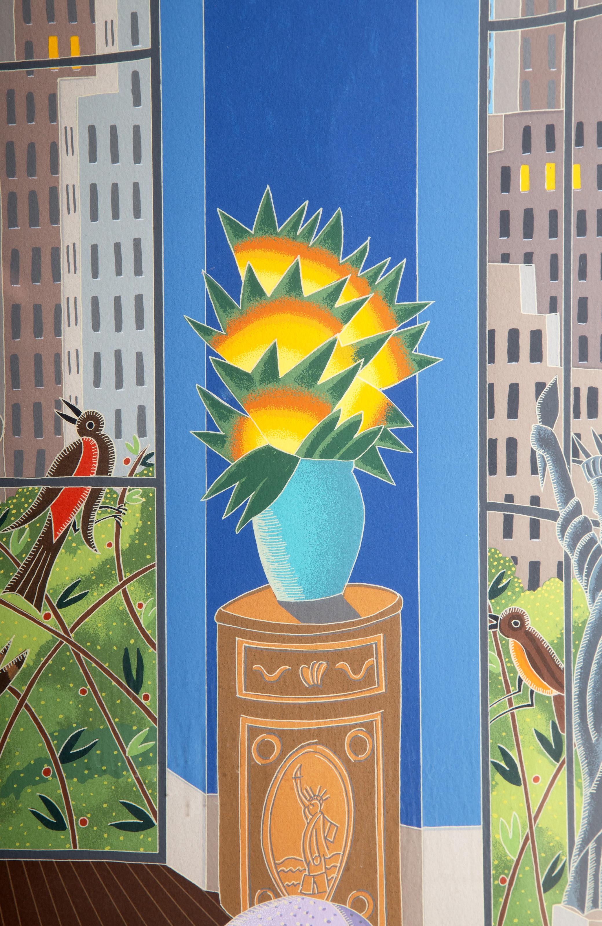 Siete estatuas, serigrafía pop art de Thomas McKnight en venta 1