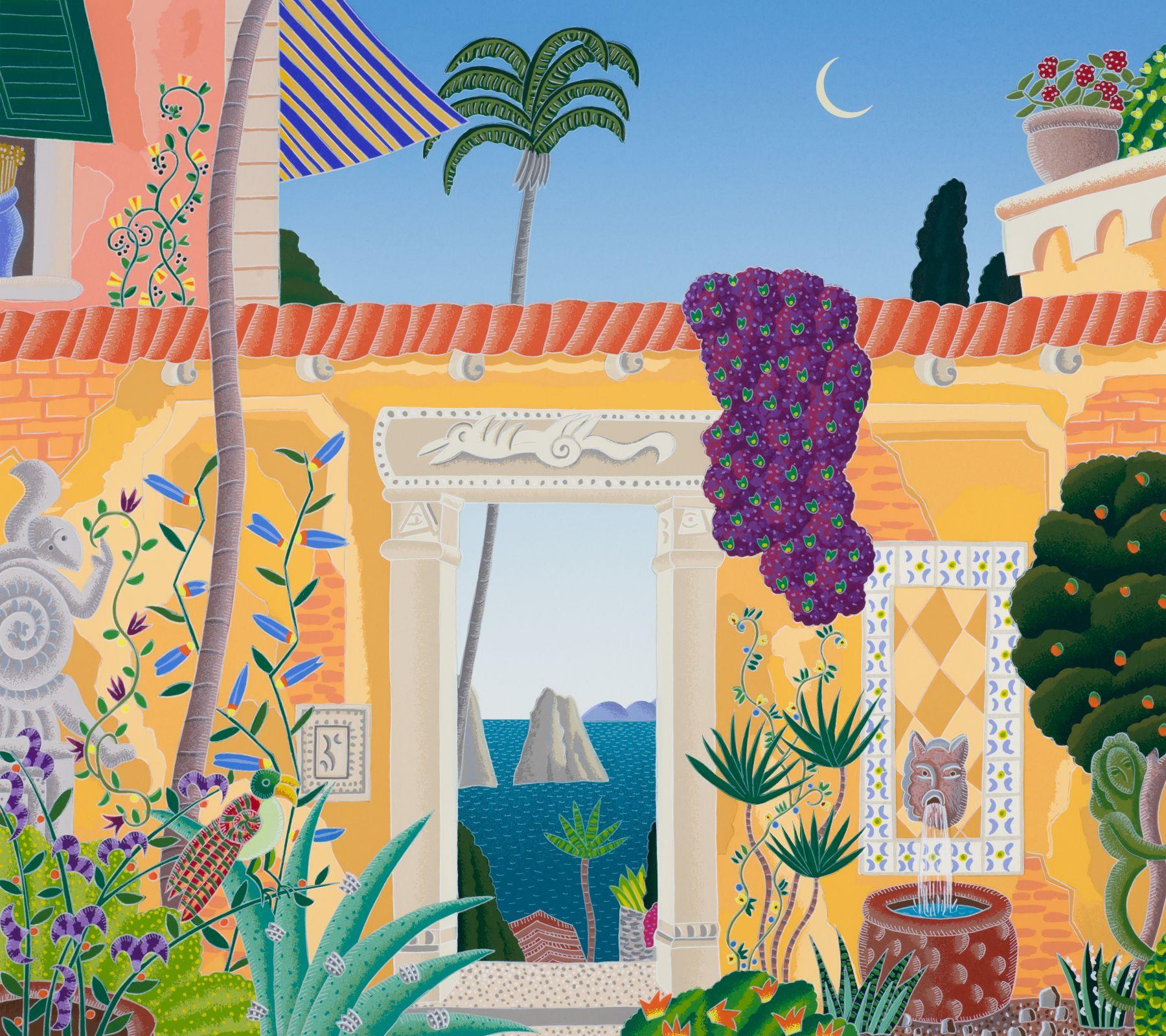 Sorrento Courtyard (Amalfiküste) – Print von Thomas McKnight