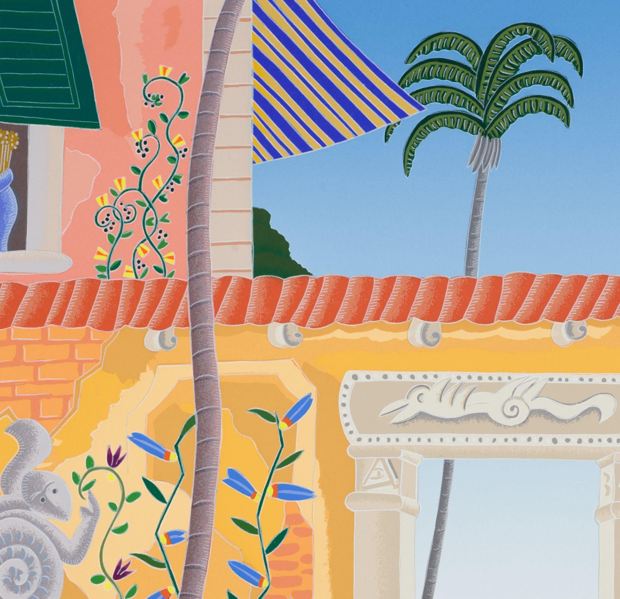 Cortile di Sorrento (Costiera Amalfitana) - Print Contemporaneo di Thomas McKnight