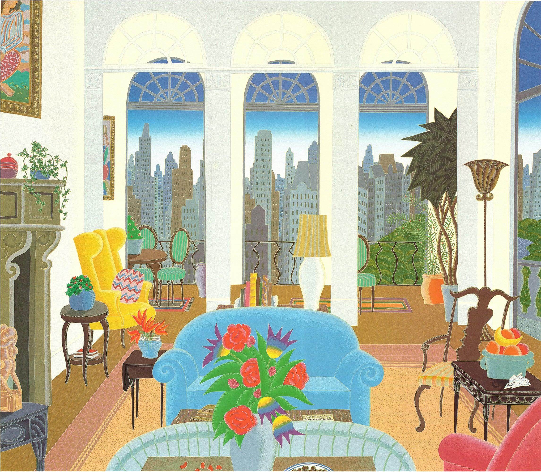 Thomas McKnight 'Blue Couch' 1985 For Sale 1
