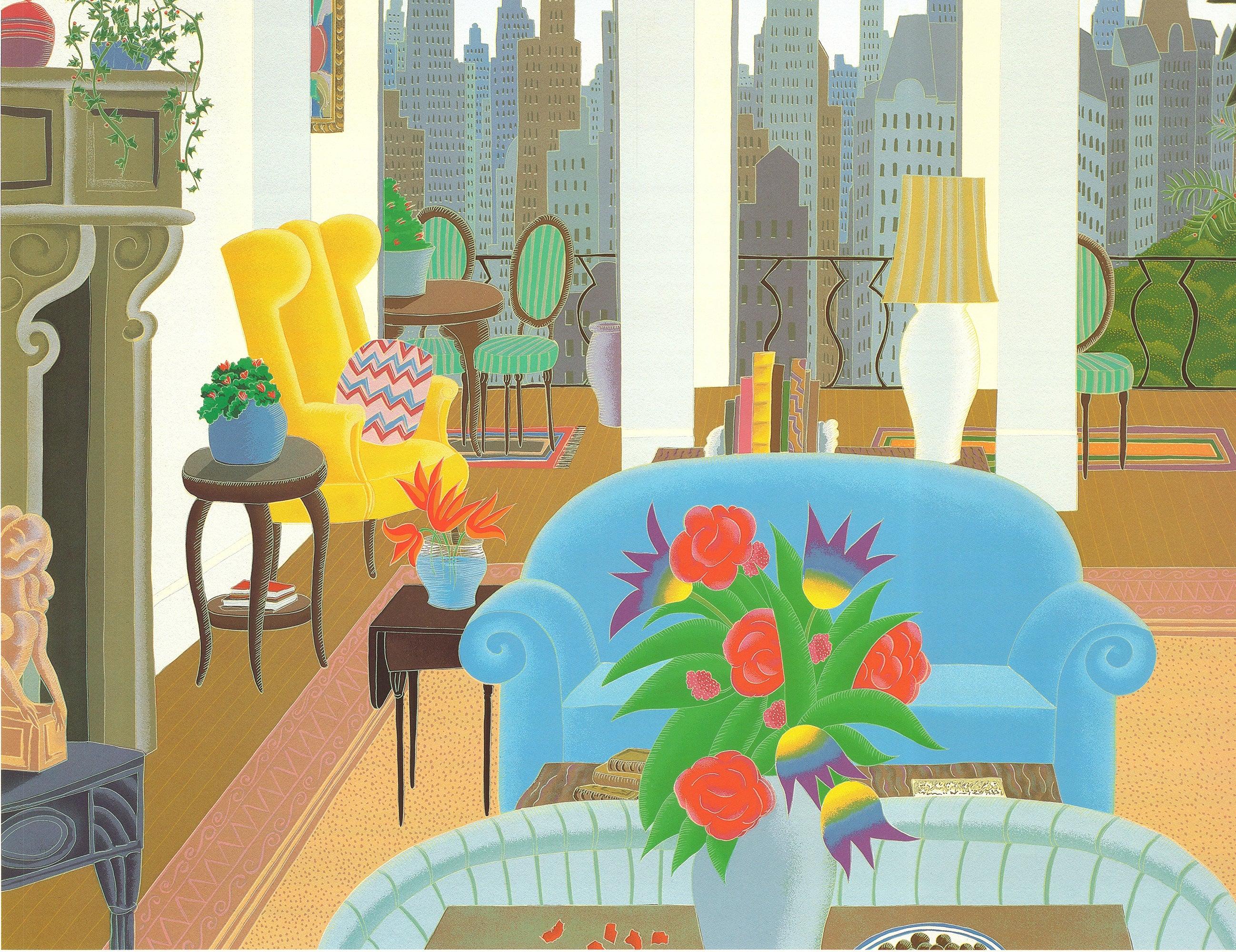 Thomas McKnight 'Blue Couch' 1985 For Sale 2