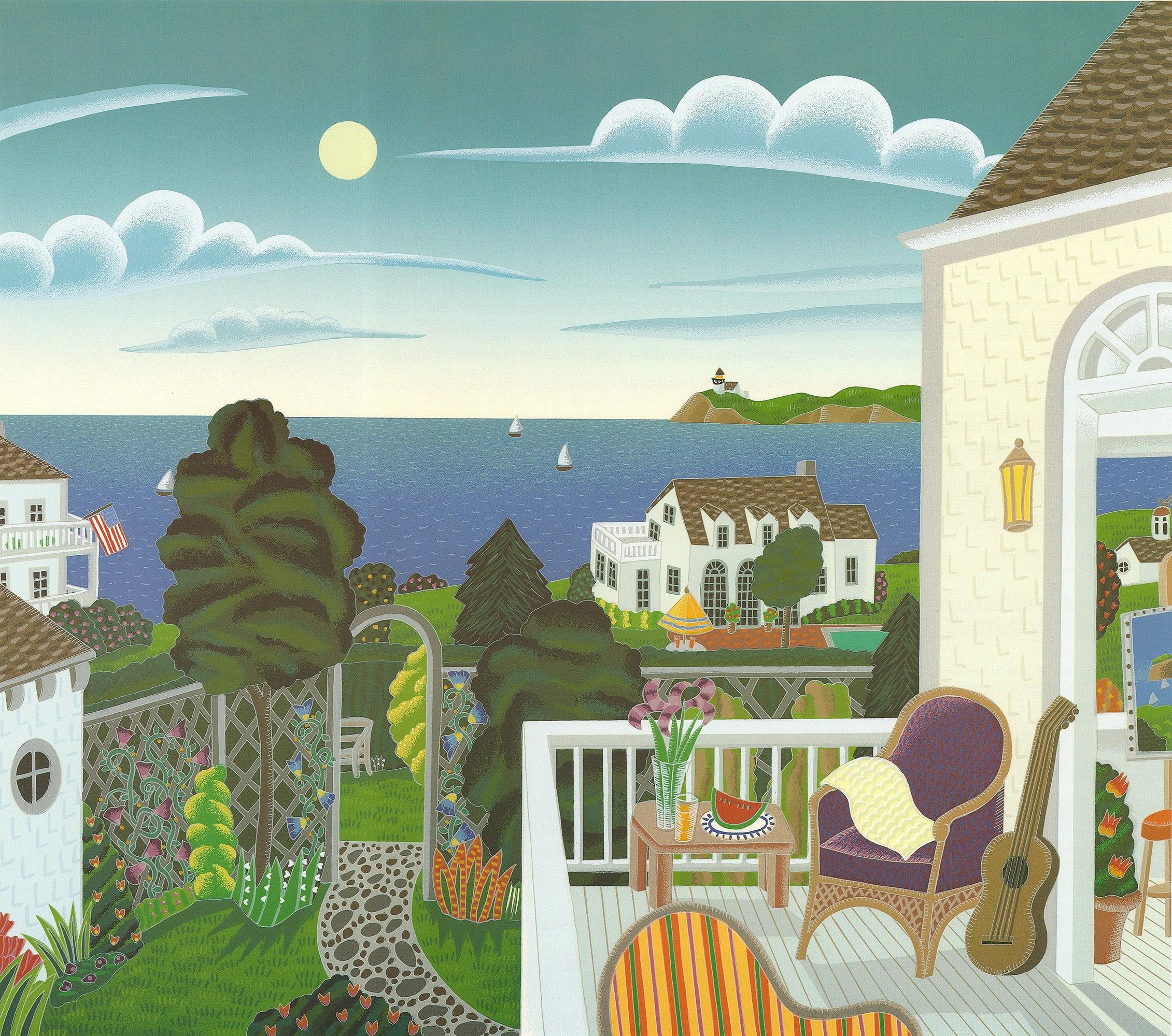 Thomas McKnight „Harbor View“ 1992 im Angebot 1
