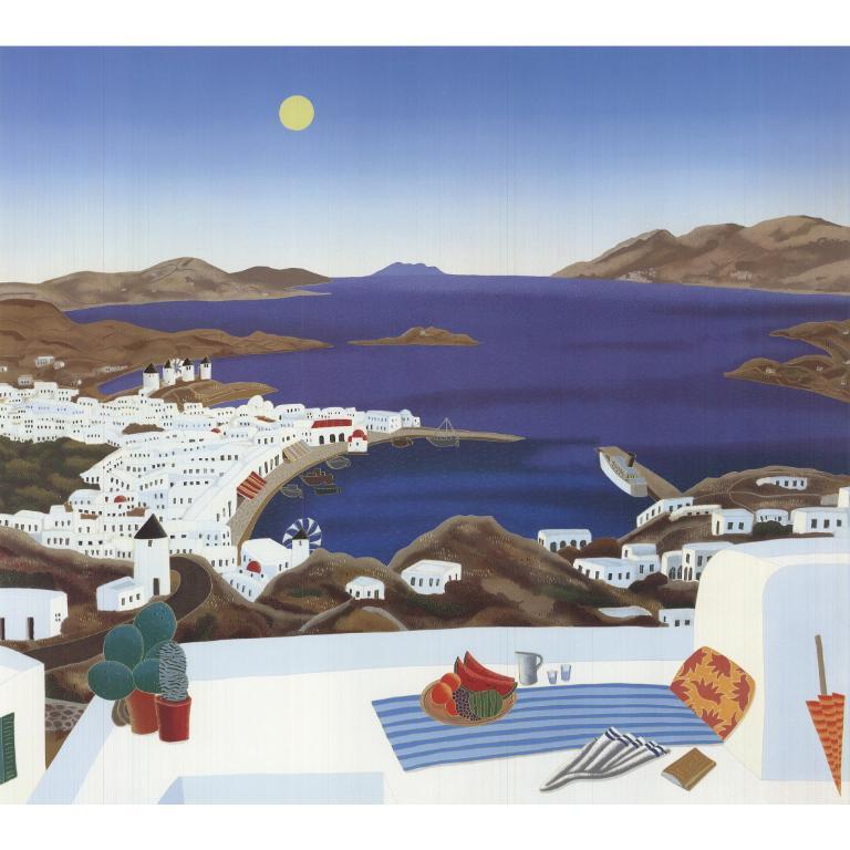Thomas McKnight 'Mykonos Rooftops' 1992- Offset Lithograph 1
