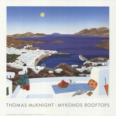 Thomas McKnight 'Mykonos Rooftops' 1992- Offset Lithograph