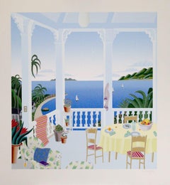 Tropical Evening-Limited Edition Serigraph, Signed by Artist