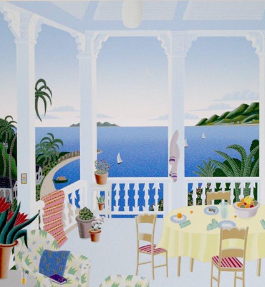 Tropical Evening-Limited Edition Serigraph, Signed by Artist