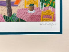 Tropical Paradise Serigraph, Signed, Screen Print, Framed, 1990s