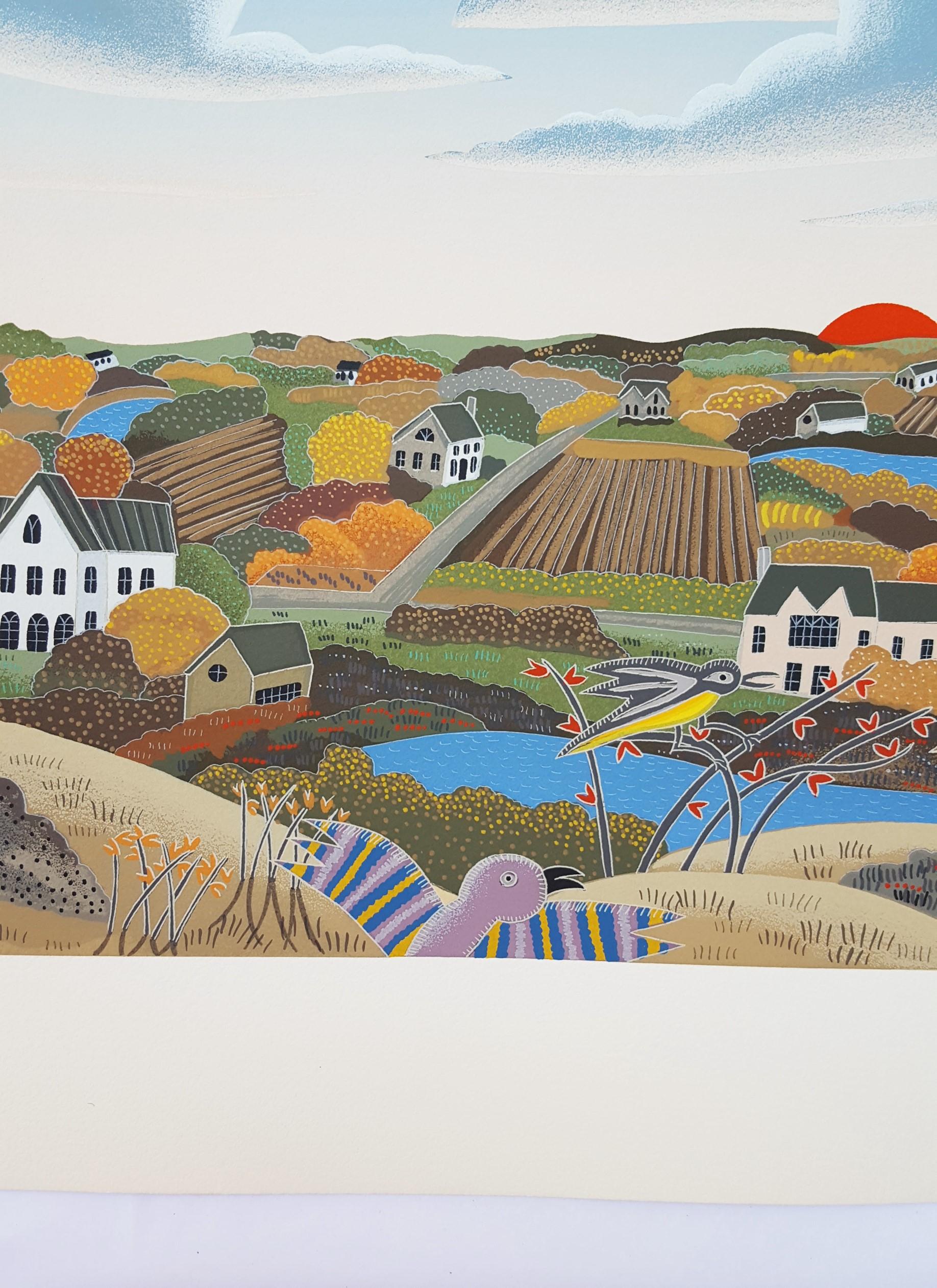 An original signed screenprint on soft white Somerset paper by American artist Thomas McKnight (1941-) titled 