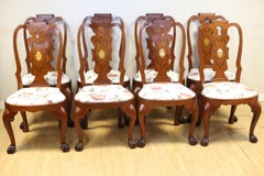 Thomas Messel , Stunning Set Of Ten Walnut Queen Anne Style Dinning Chairs