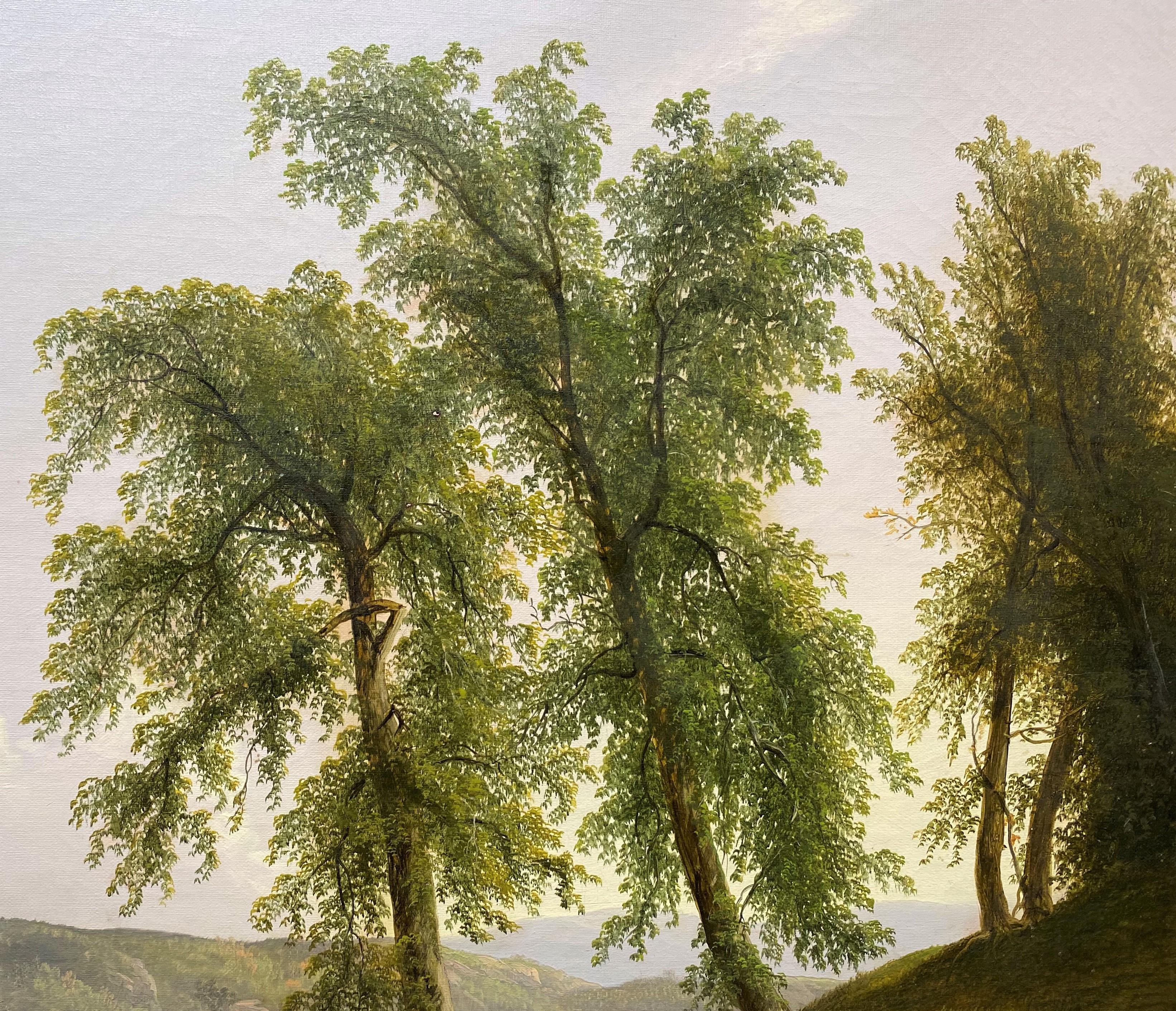 Picnic On The Mohawk - Hudson River School Painting by Thomas Mickell Burnham