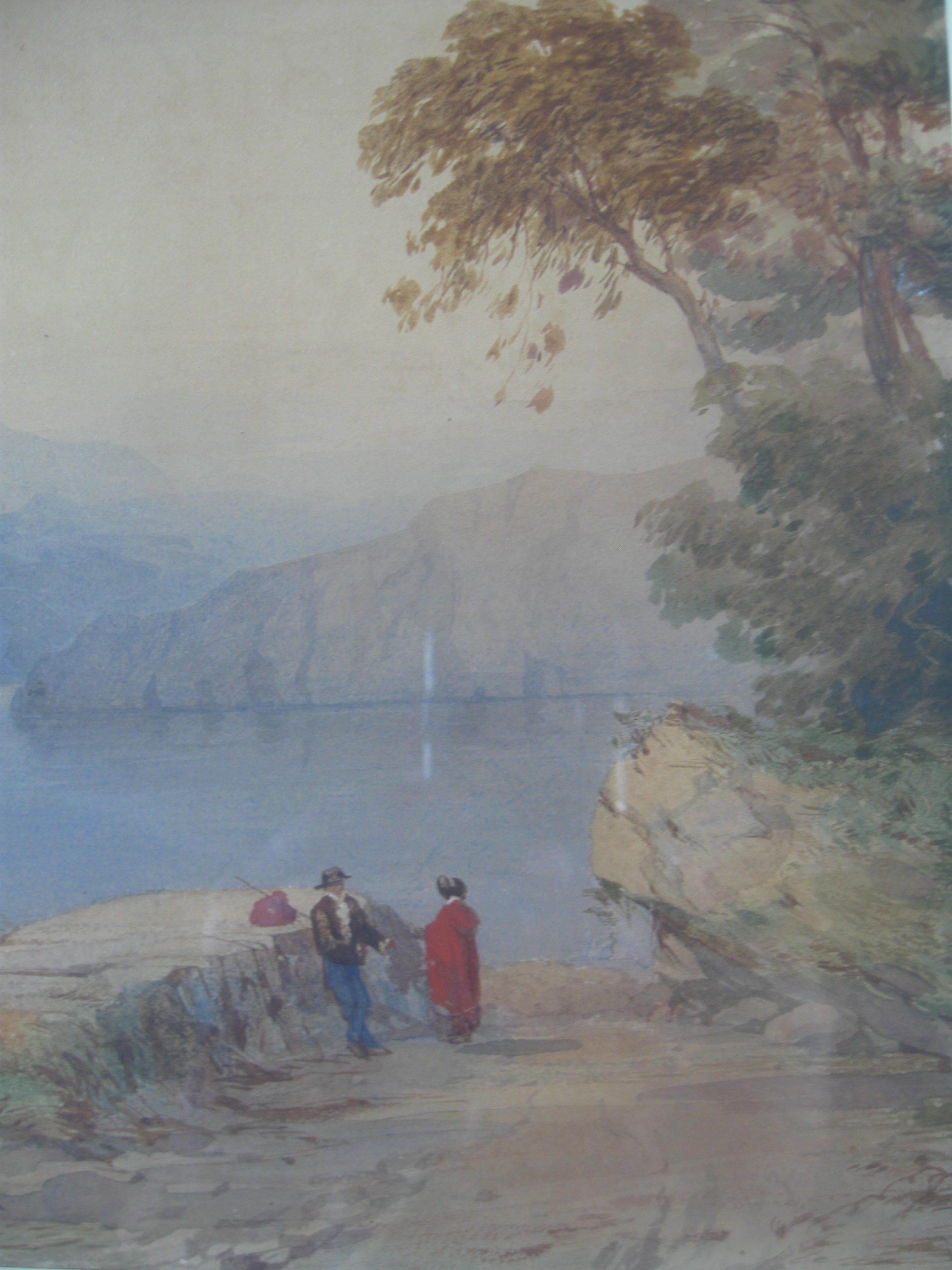 Thomas Miles Richardson (Snr),  (1784-1848). « Le lac suisse avec le Cerf-volant ». en vente 2