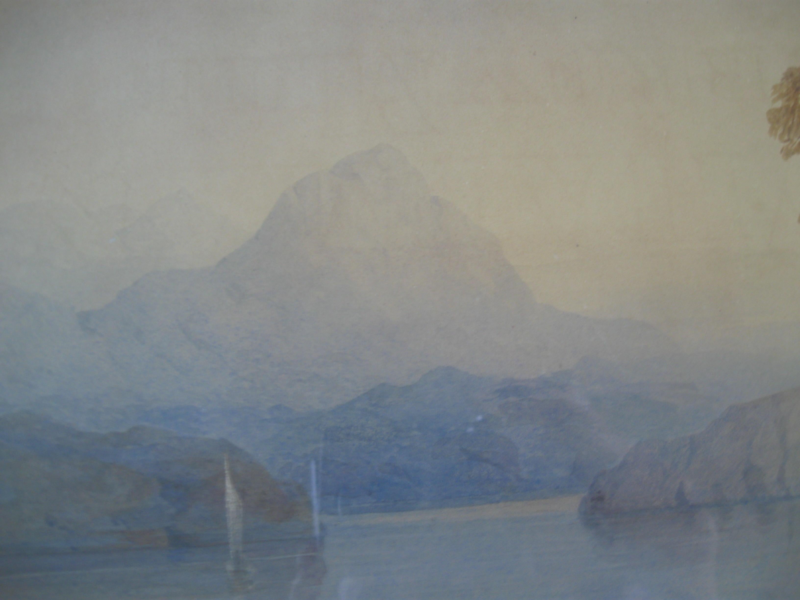 Thomas Miles Richardson (Snr),  (1784-1848). 'Swiss Lake with the Matterhorn' . For Sale 4