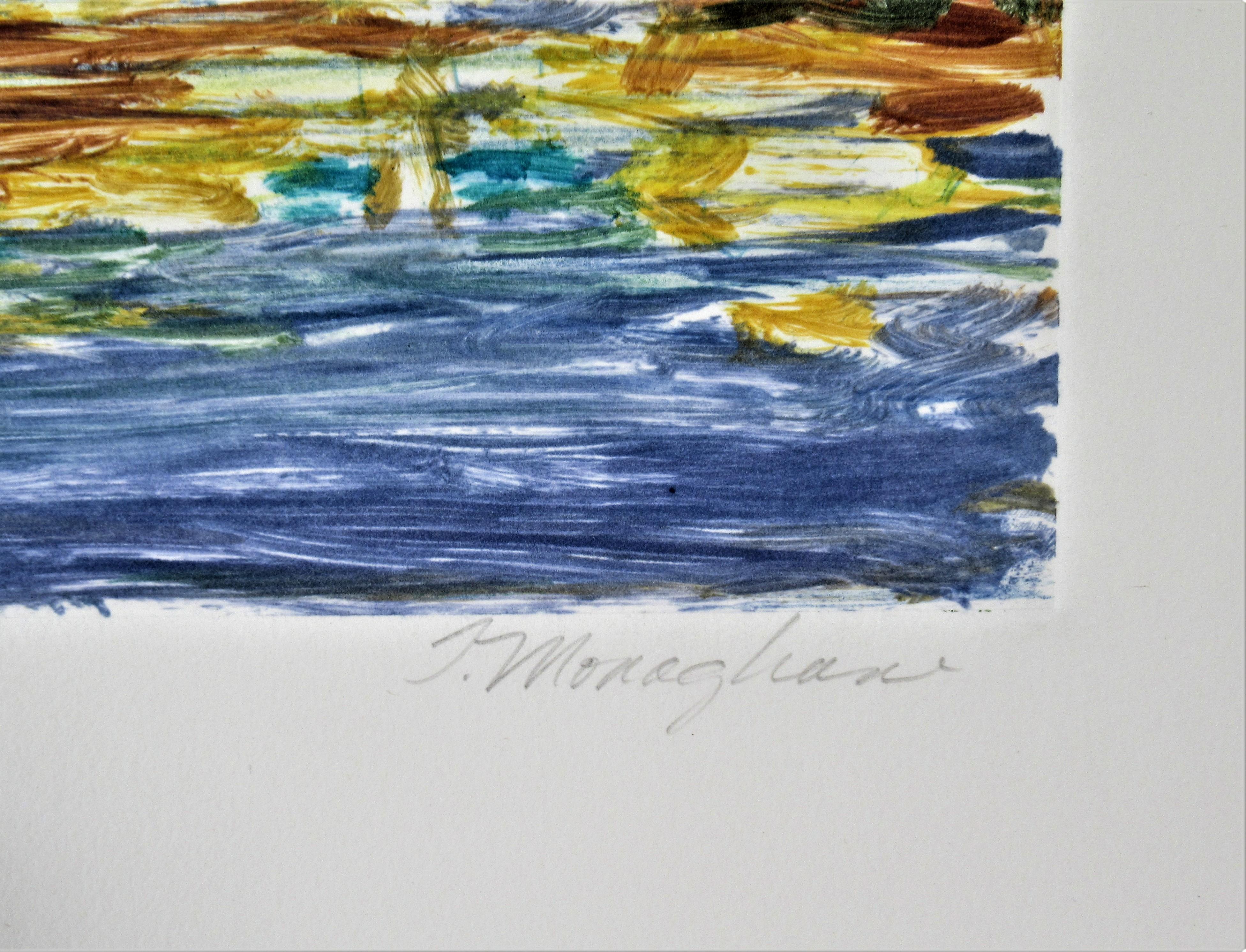 Landschaft #I (Beige), Landscape Print, von Thomas Monaghan