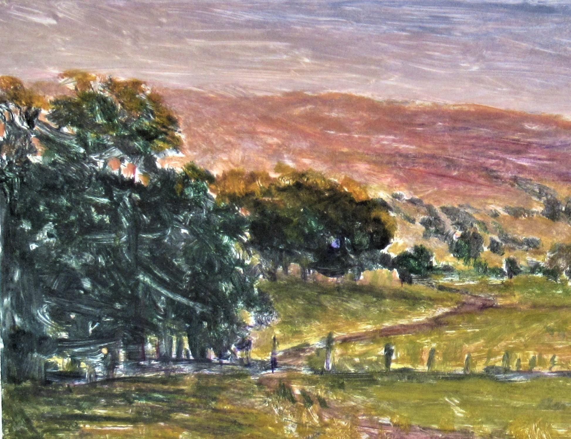 Landscape #III - American Impressionist Print by Thomas Monaghan