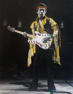 Jimi Hendrix Hand colored by the original photographer 1969 MSG  New York