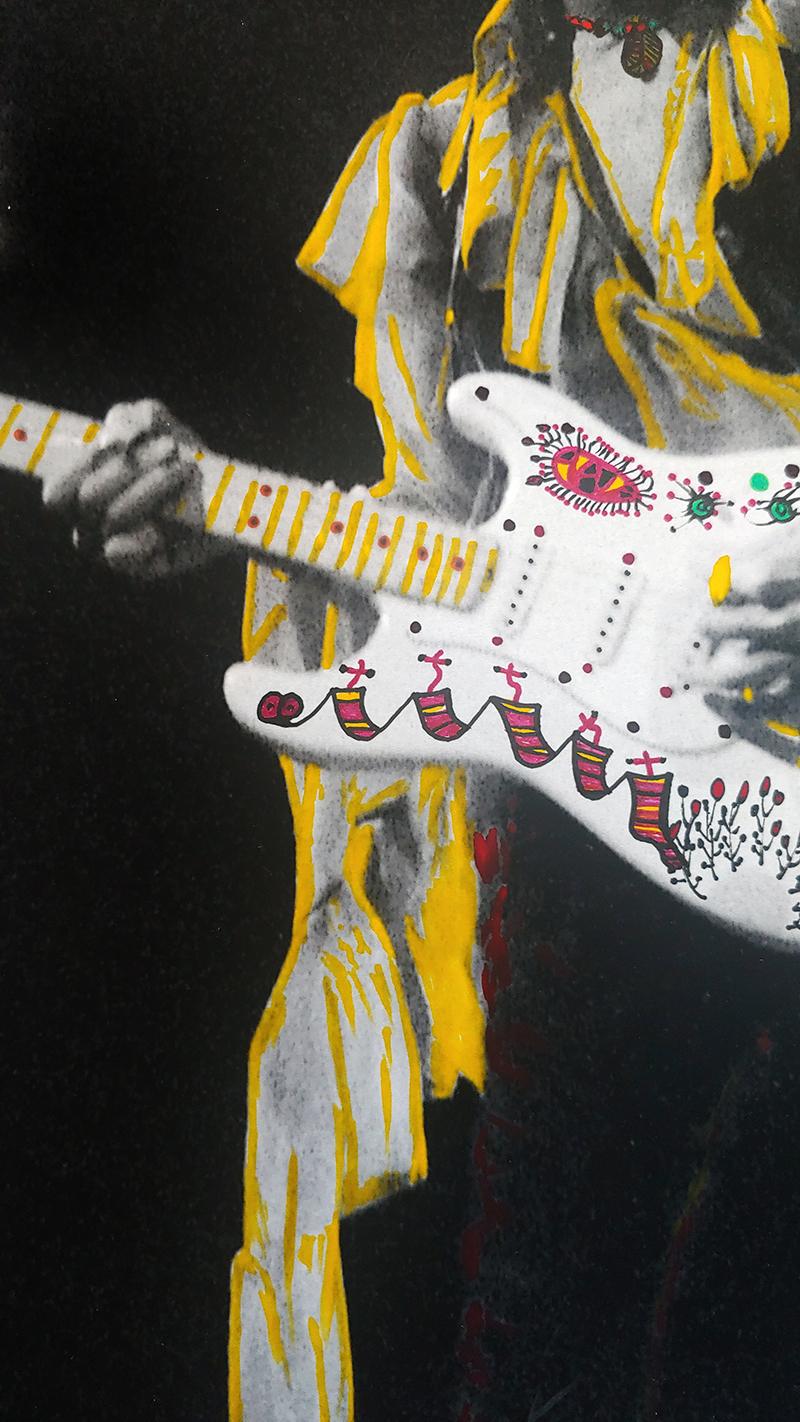 Jimi Hendrix colorato a mano dal fotografo originale 1969 MSG  New York - Photograph Contemporaneo di Thomas Monaster