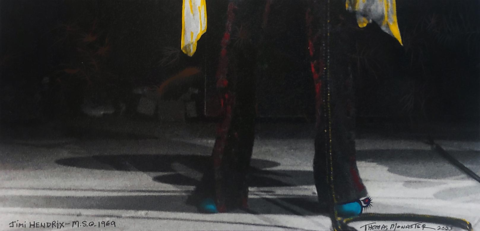 Jimi Hendrix colorato a mano dal fotografo originale 1969 MSG  New York in vendita 2