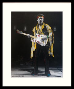 Jimi Hendrix Hand colored by the original photographer 1969 MSG  New York