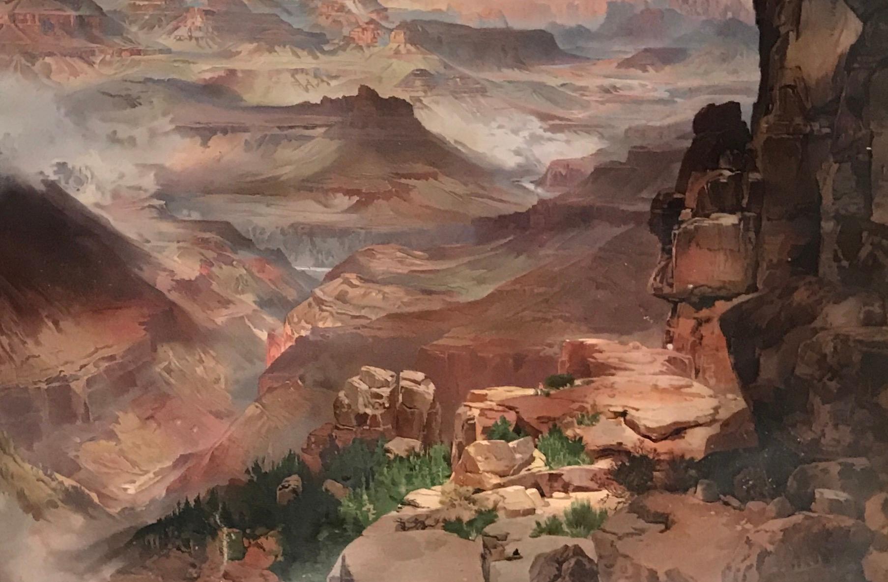 Thomas Moran Chromolithographie imprimée 1893  du Grand Canyon en vente 5