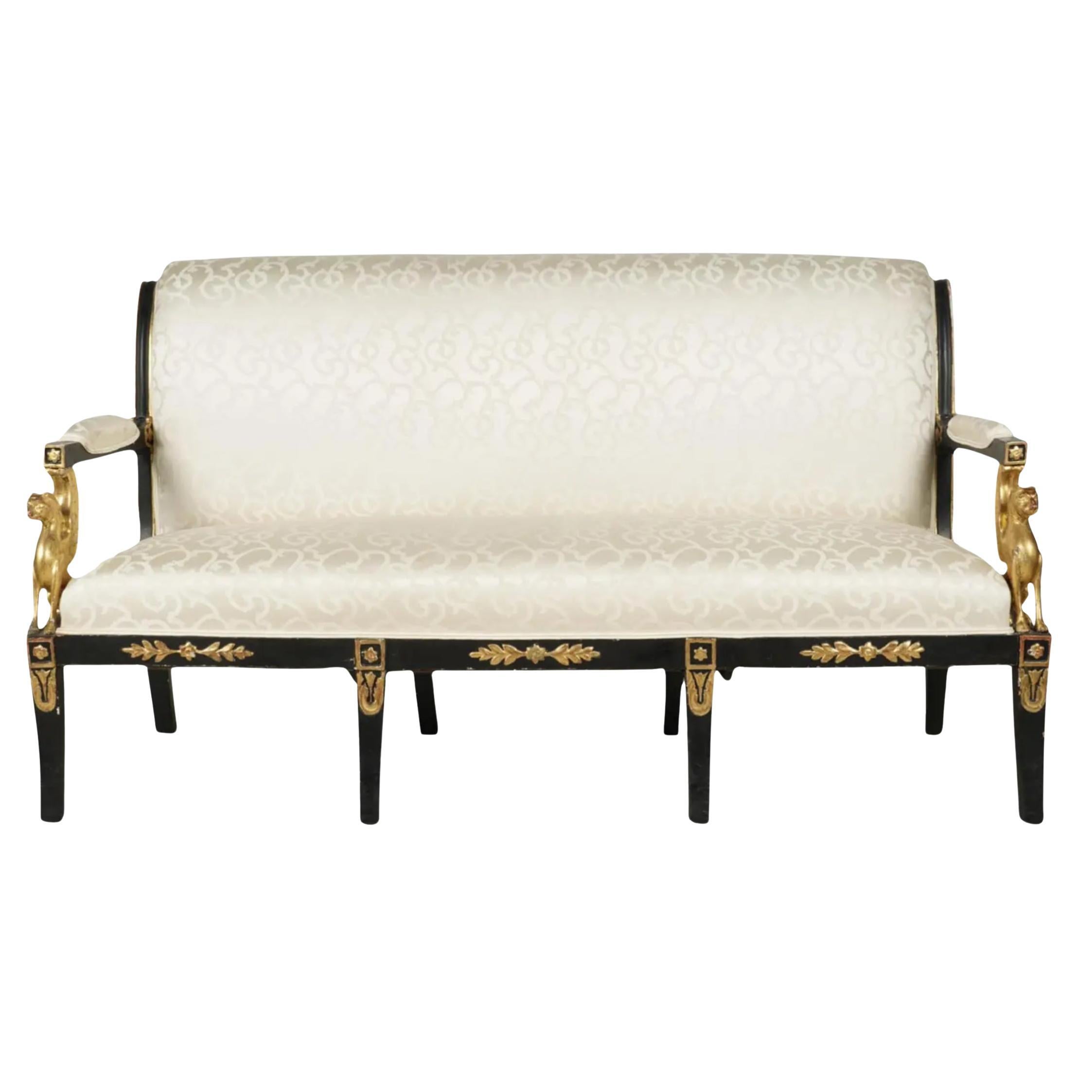 Thomas Thomas Morgan - Divano Canapé in legno dorato di epoca egiziana - Divano Settee