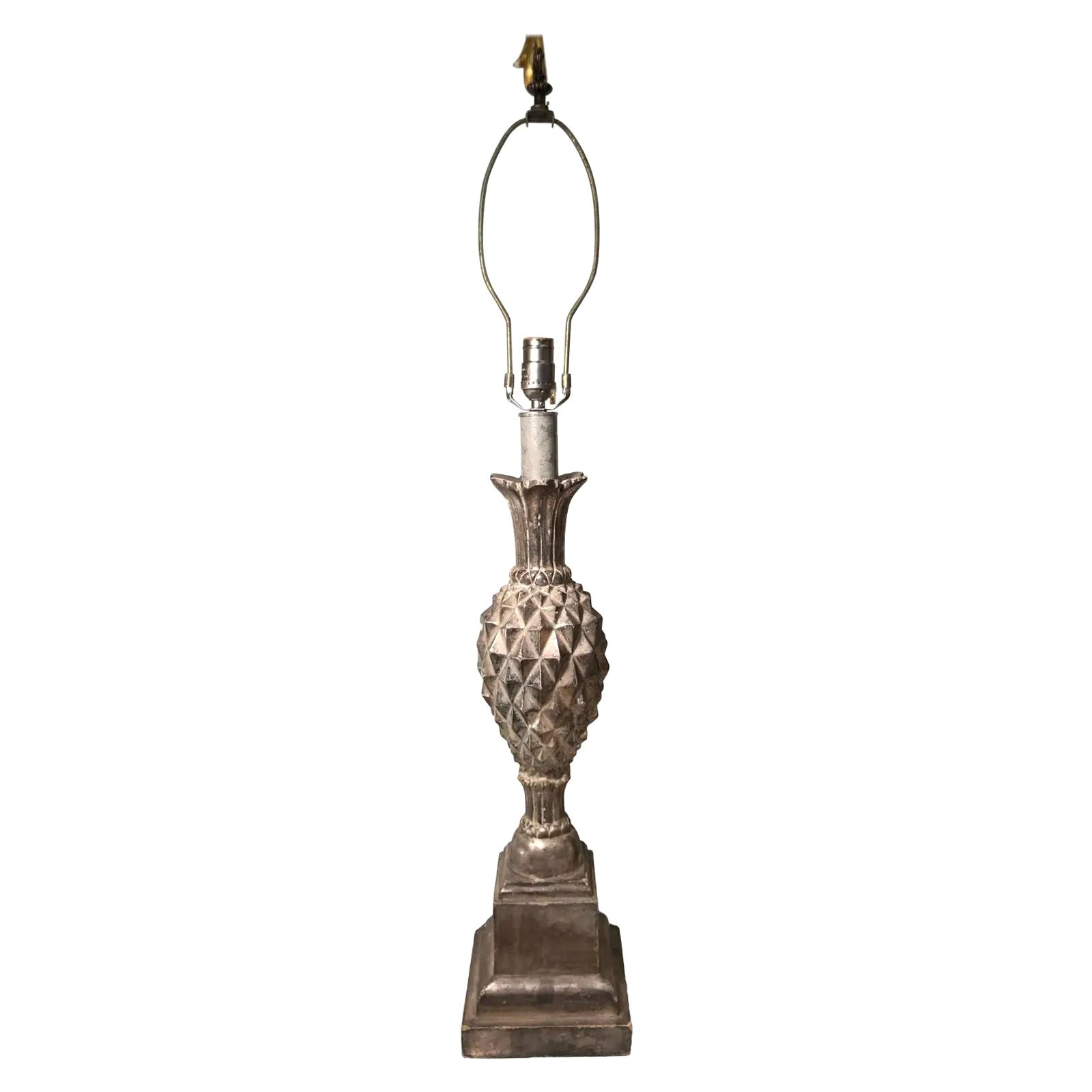 Thomas Morgan Regency Style White Gold Pineapple Lamp