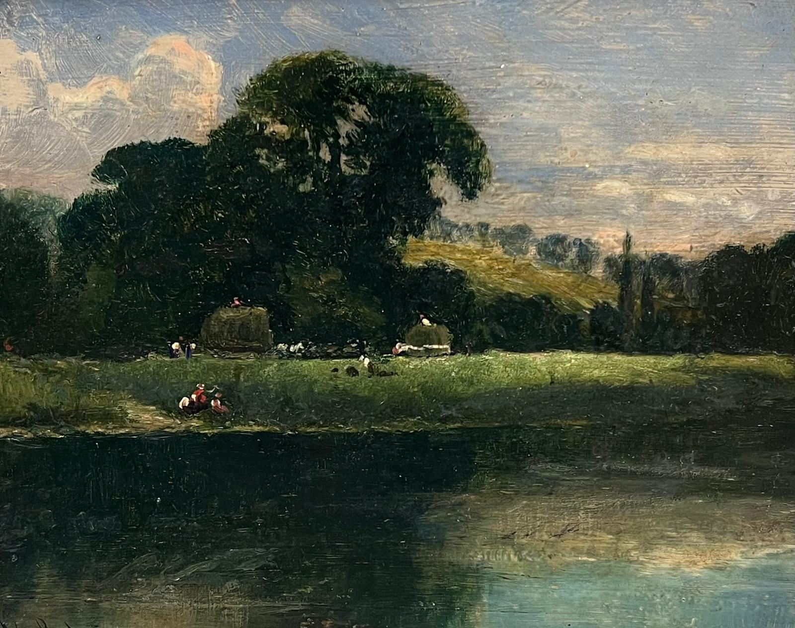 On the Avon
by Thomas Morris Ash (1851-1935)
signed oil painting on board, framed
framed: 10 x 12 inches
board: 7 x 9 inches
provenance: private collection, England
condition: very good and sound condition 

The River Avon is the name of several