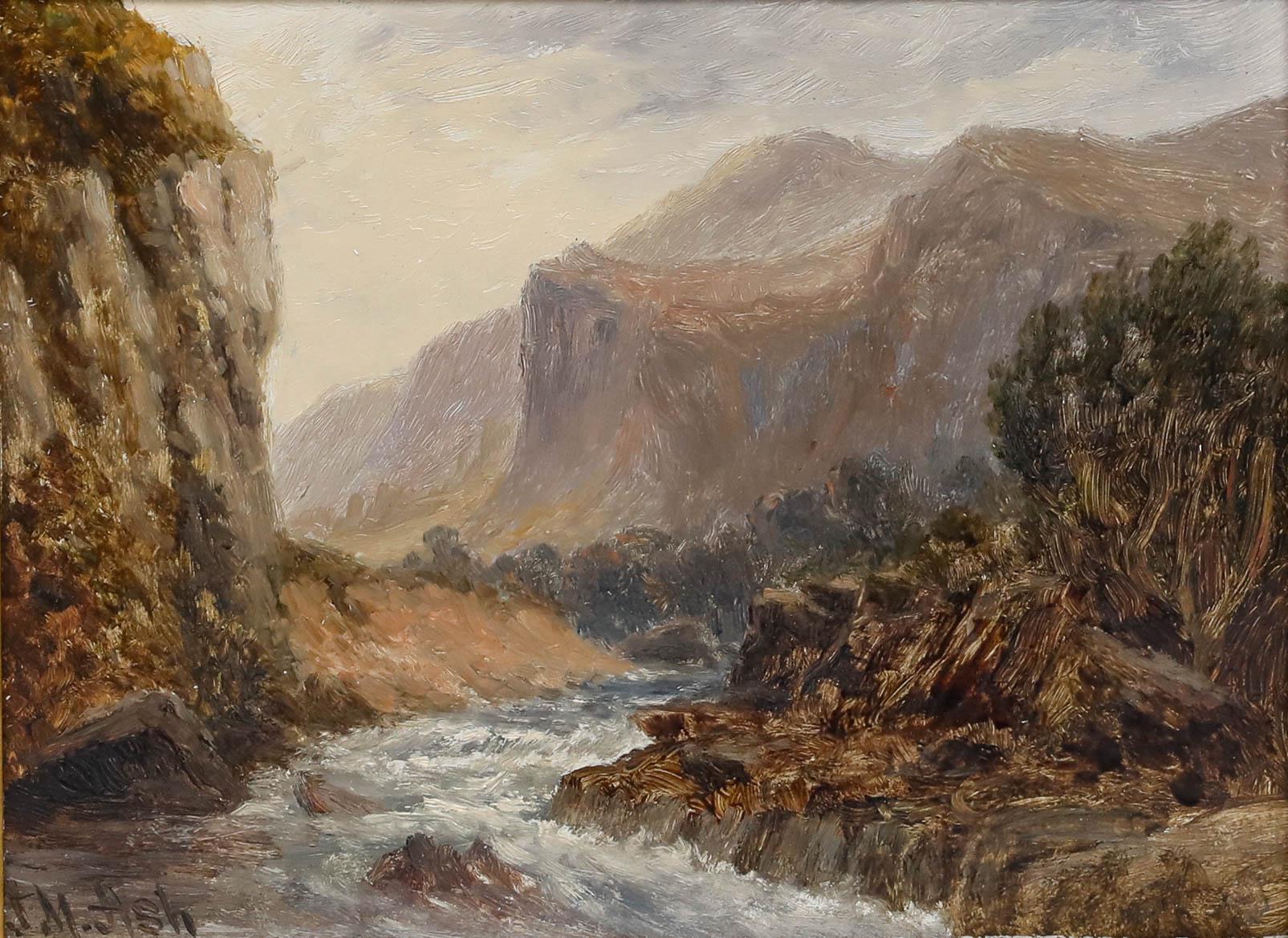 Thomas Morris Ash (1851-1935) - Gerahmtes Ölbild, Der Weg nach Cader Idris im Angebot 1