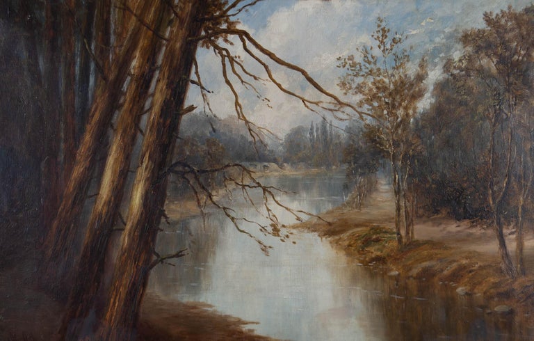 Thomas Morris Ash (1851-1935) - Late 19th Century Oil, Near Bournemouth - Gray Landscape Painting by Thomas Morris Ash