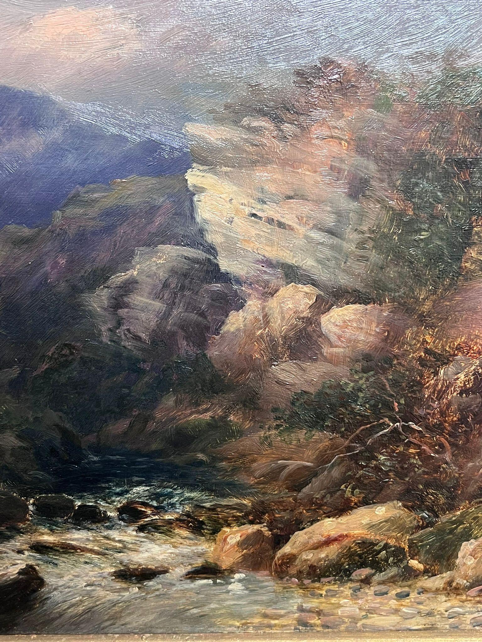 Paysage de montagne, Betws-y-Coed Pays de Galles
par Thomas Morris Ash (britannique 1851-1935)
signé et inscrit au verso
Peinture à l'huile sur carton, encadrée
Encadré : 14 x 19 pouces
Tableau : 10.5 x 15.5 pouces
Condit : La peinture est en très