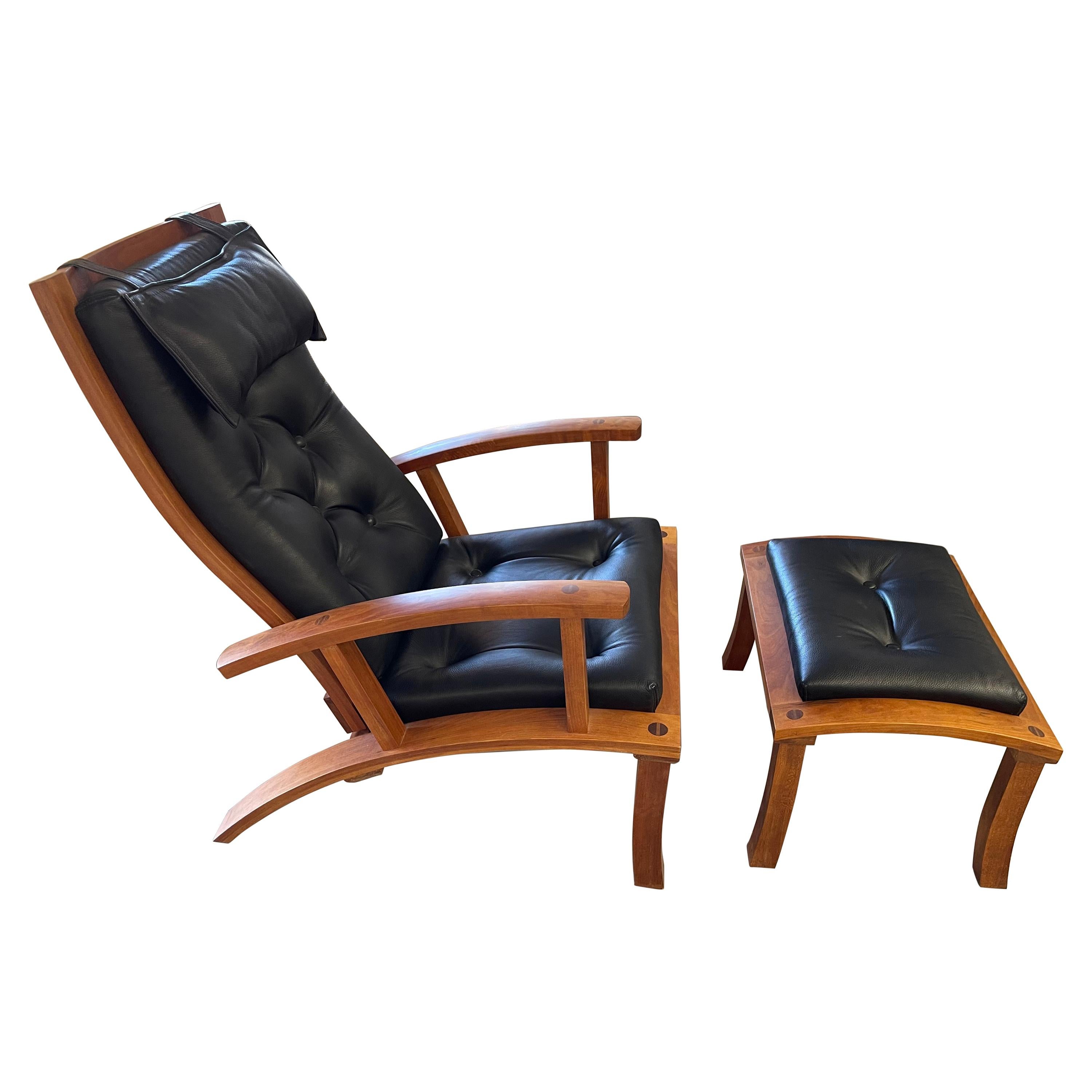 Thomas Moser Lolling Chair and Ottoman, 2000