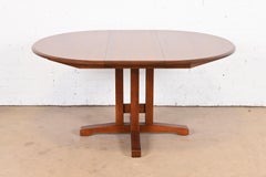 Thomas Moser Style Arts & Crafts Cherry Wood Pedestal Dining Table, Refinished