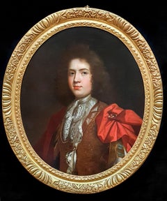 Portrait of a Gentleman, Signed, Fine Carve Gilded Frame, Antique oil painting