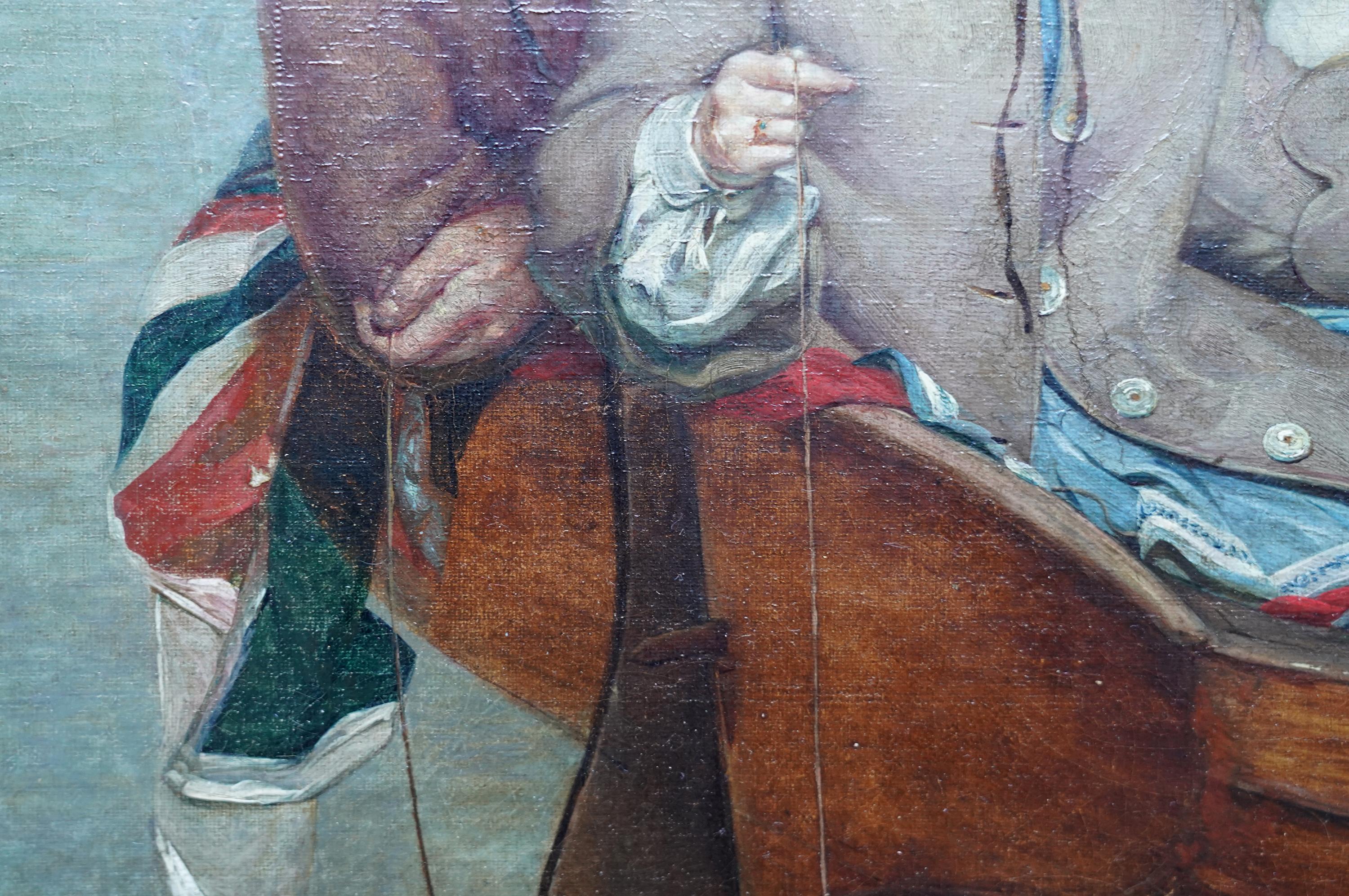 The Boating Party - Britische viktorianische figurative Landschaftsmalerei Ölgemälde im Angebot 6