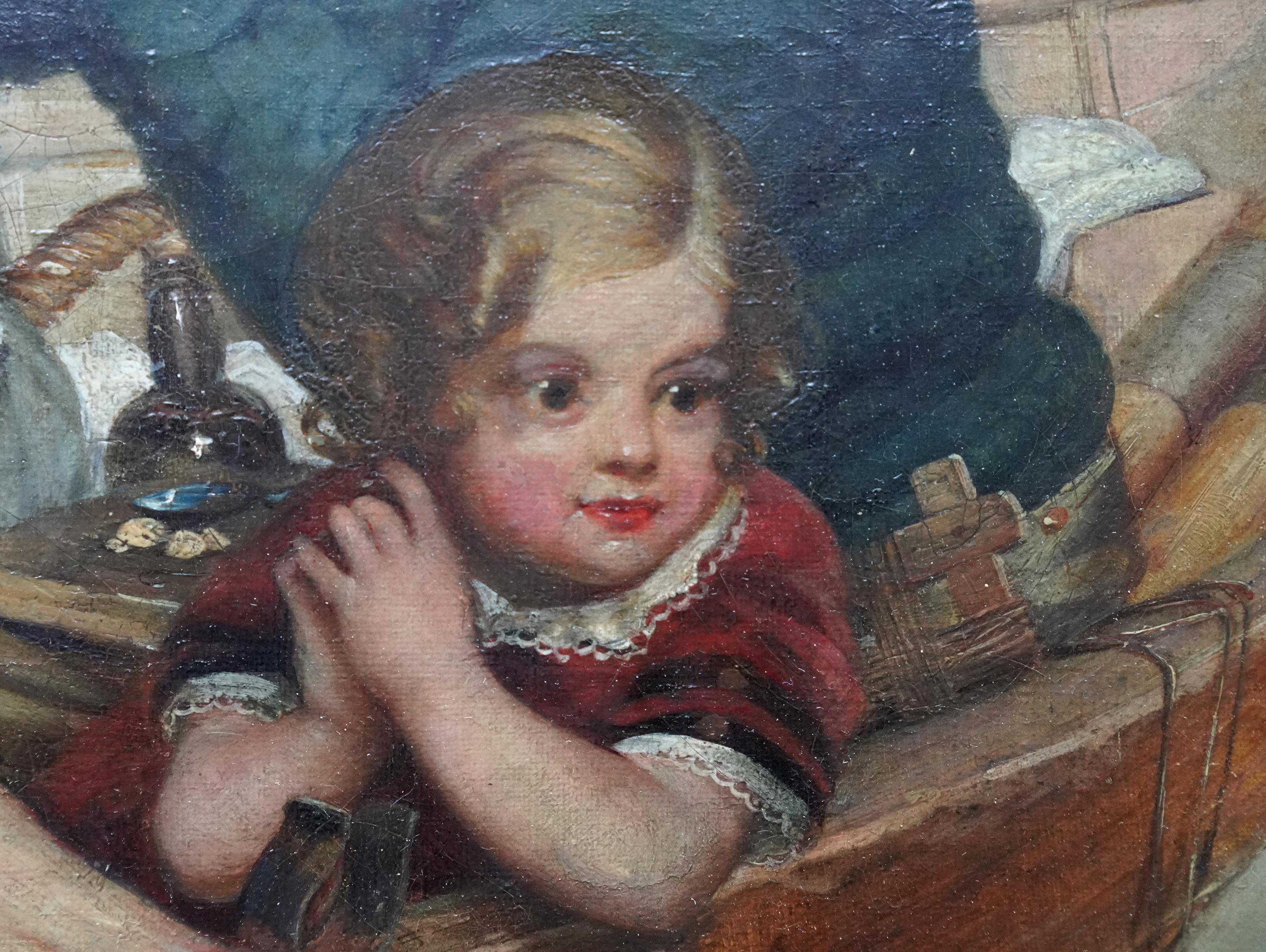 The Boating Party - Britische viktorianische figurative Landschaftsmalerei Ölgemälde im Angebot 7