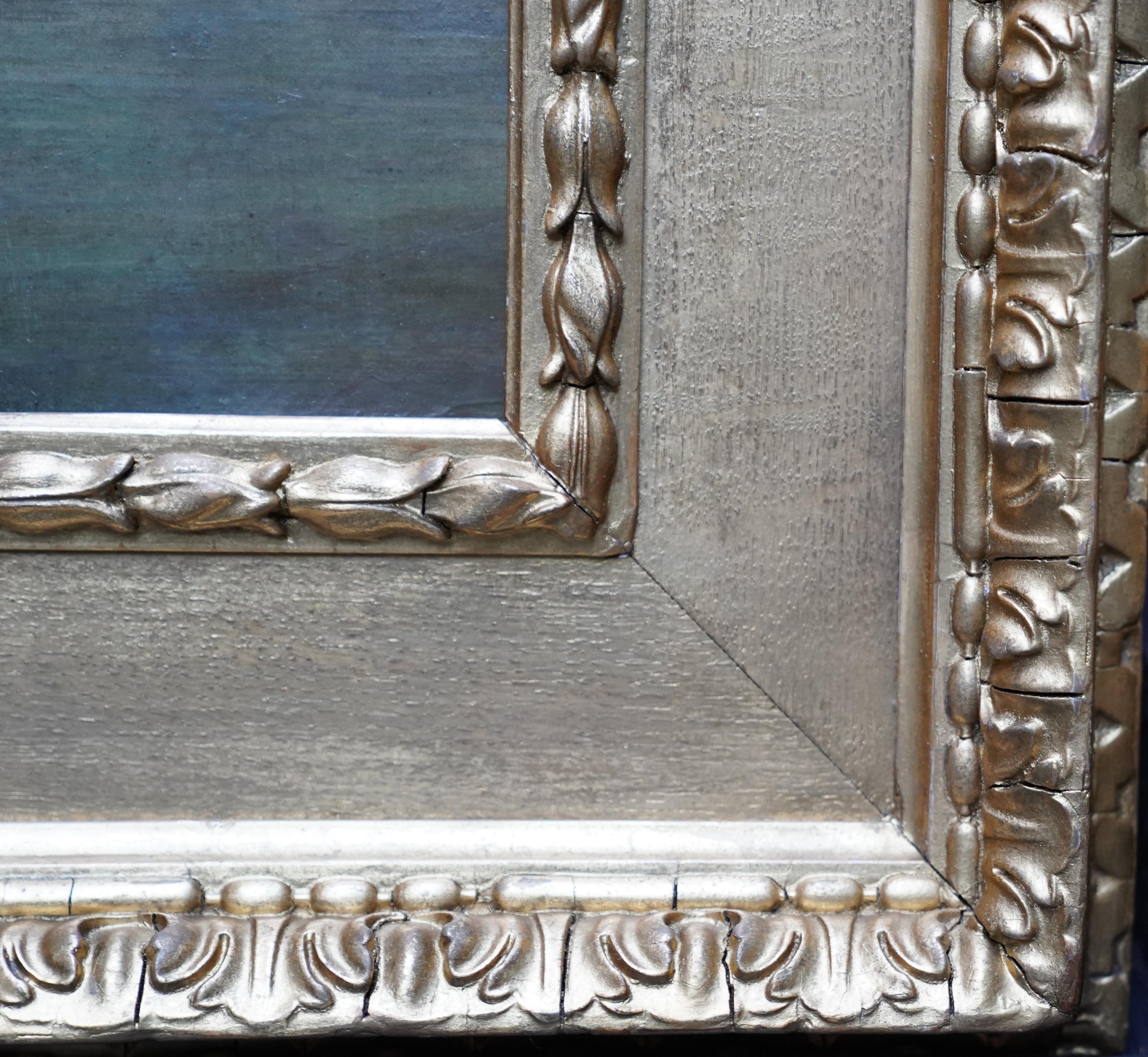 The Boating Party - Britische viktorianische figurative Landschaftsmalerei Ölgemälde im Angebot 8