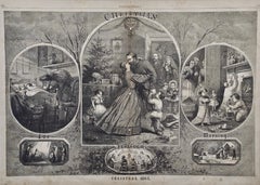 "Christmas 1863", Thomas Nast's Civil War Harper's Weekly Woodcut Engraving