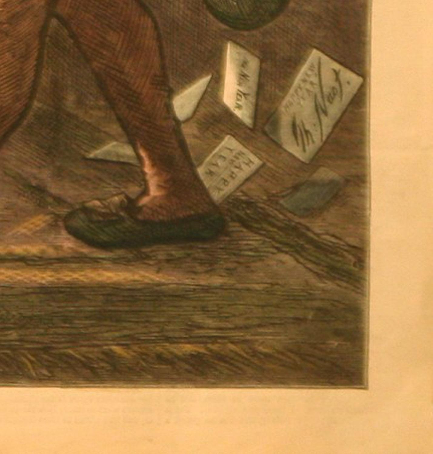 Hier We Are Again von Thomas Nast 1878 Harpers Weekly Centerfold im Angebot 4