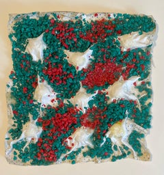 Retro Mixed Media Gravel Painting, Sculpture Abstract Expressionist Thomas Nozkowski