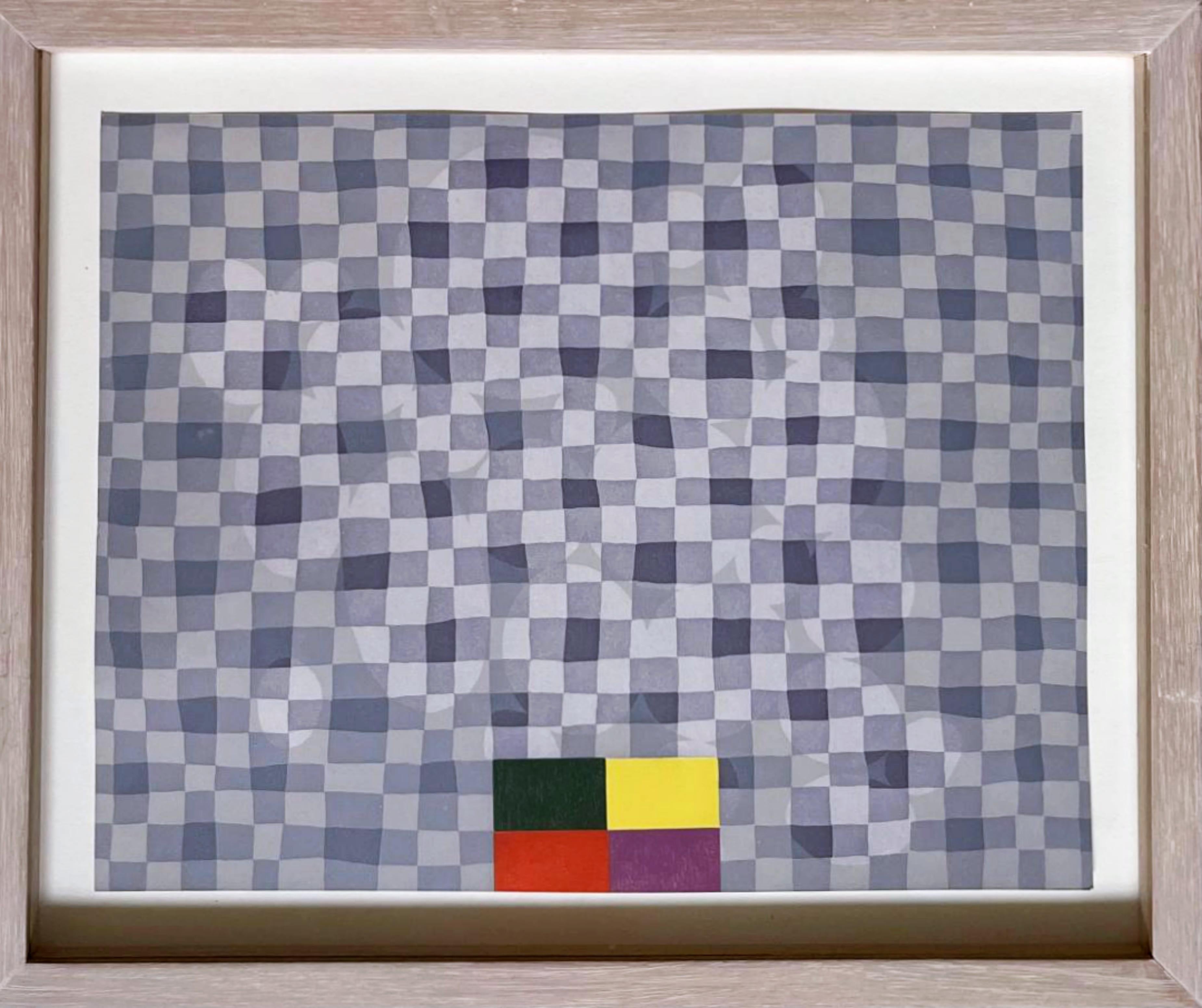 Abstract Print di Thomas Nozkowski - Rara acquaforte con acquatinta su carta Hahnemühle, firmata/N incorniciata ex Deutsche Bank