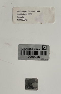 Thomas Nozkowski, Abstract Etching and Aquatint Signed/N Framed ex-Deutsche Bank