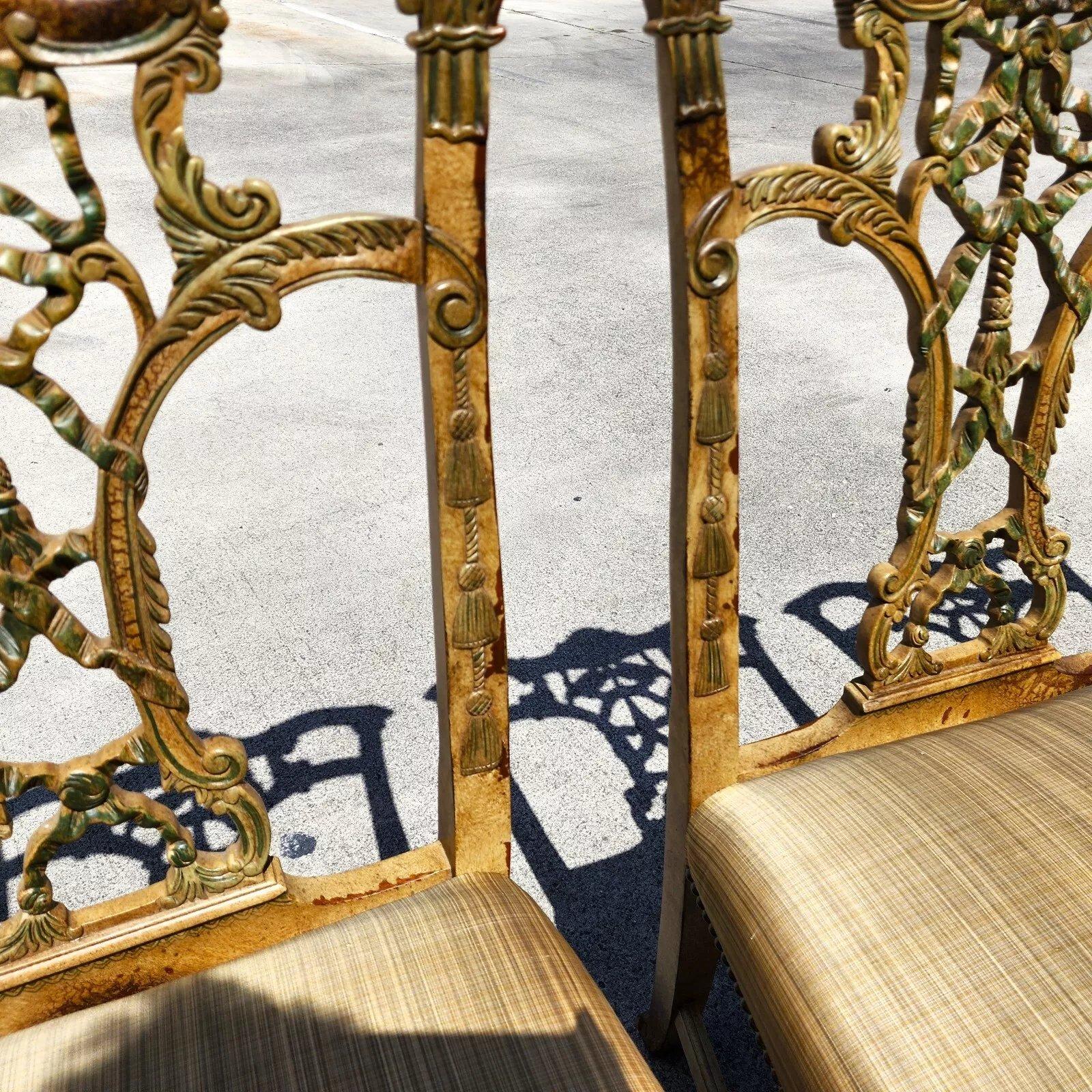 Chippendale Thomas O’Brian for Hickory Chair Co Emma Chairs For Sale