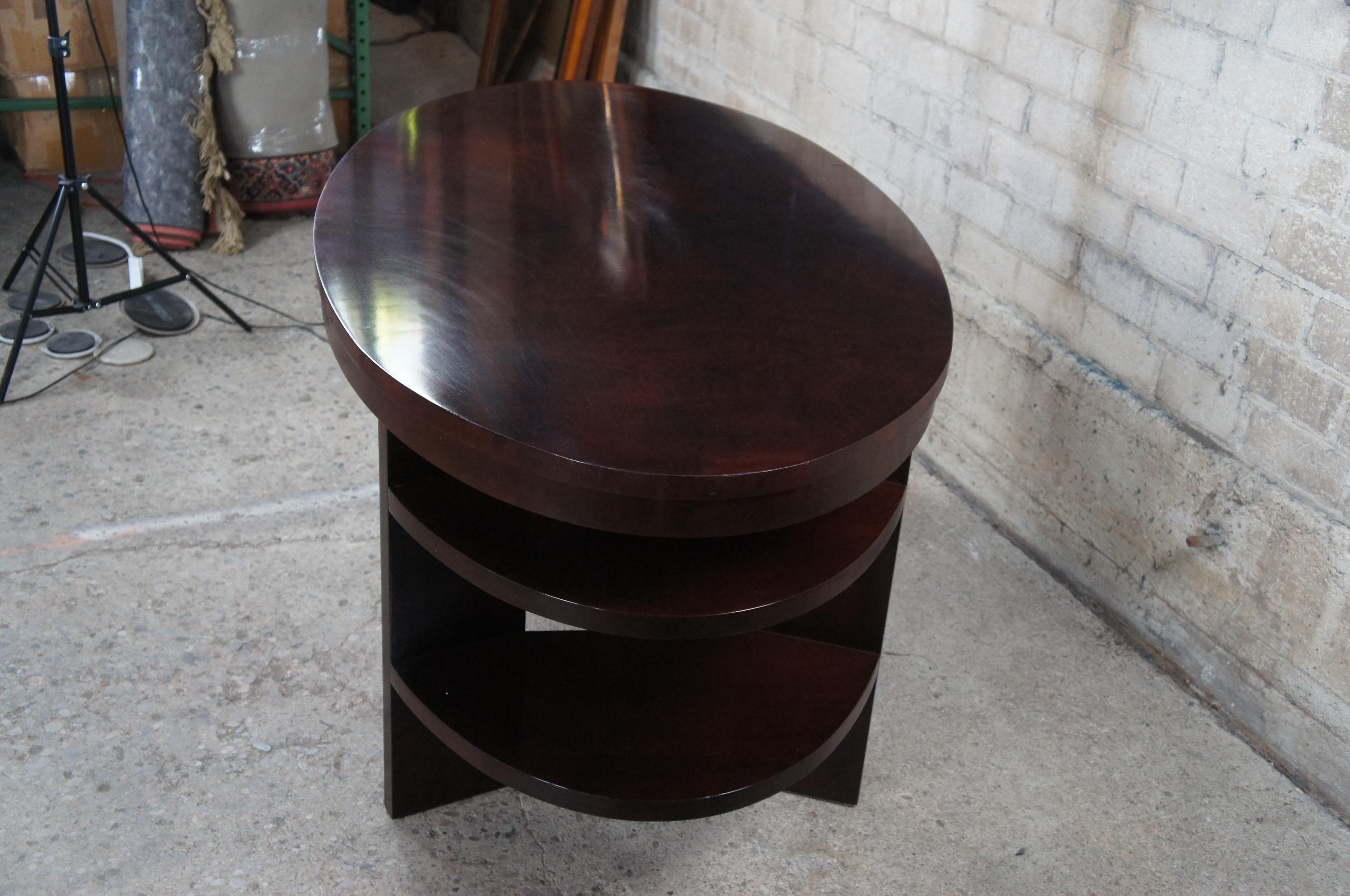 Thomas O'Brien for Hickory Chair Modern Mahogany Library Table or Desk Bookcases 8